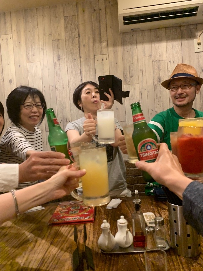 揃ったところで、乾杯❗️