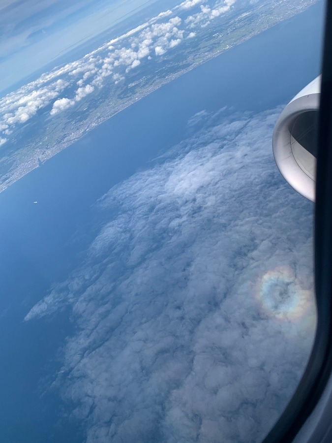 雲に、虹が…❗️