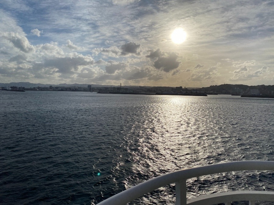 フェリーからの夕陽🛳🌅