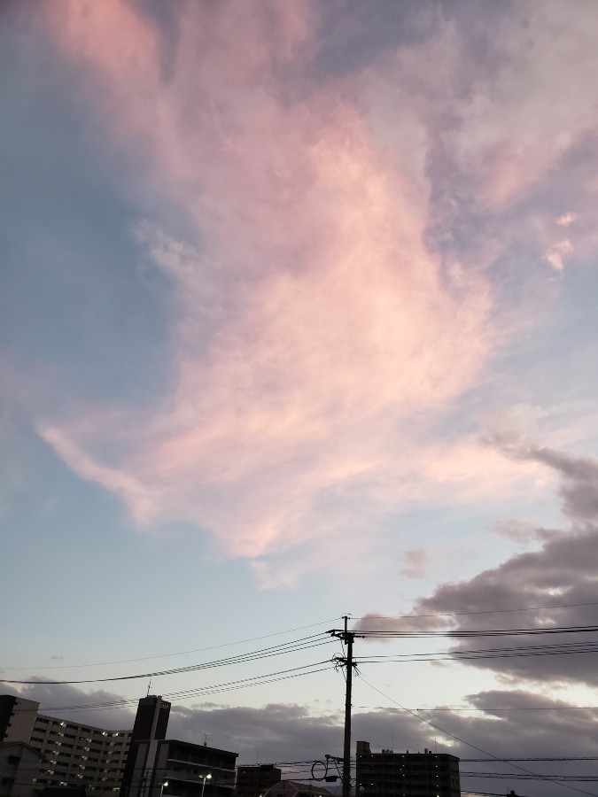 夕景色々な雲