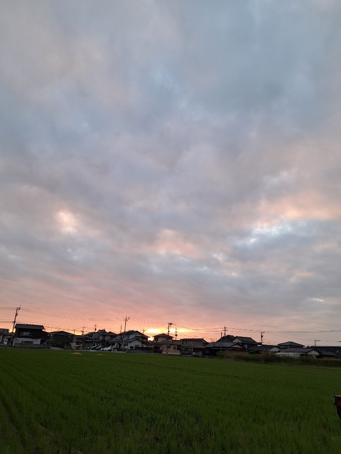 朝焼け　荘厳な感じ