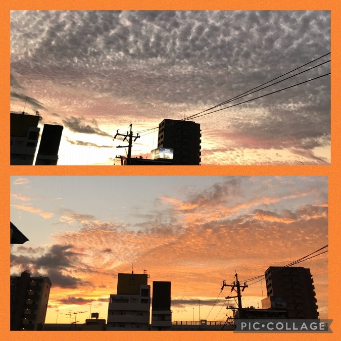 今日の夕焼け空〜🌆