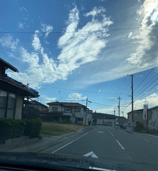 車中から見た雲　