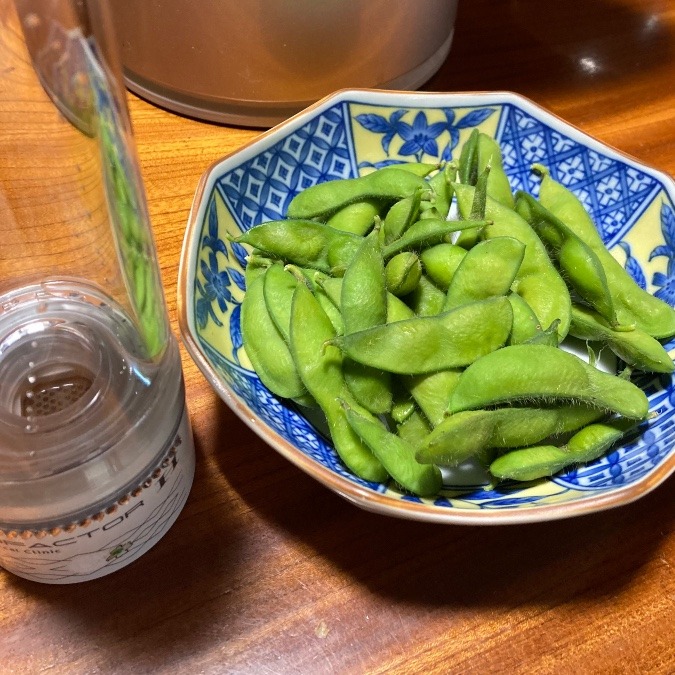 採れたて、茹でたて、秘伝豆❣️