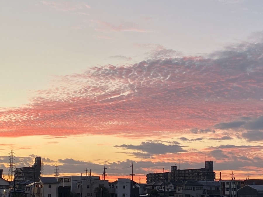 安城市今日の夕方空