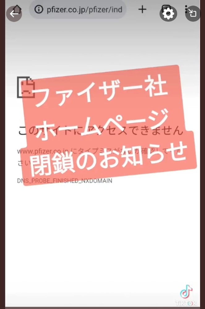 ファイザー日本法人のHP、アクセス不可⁉️やっぱり逃げた❓️❓️