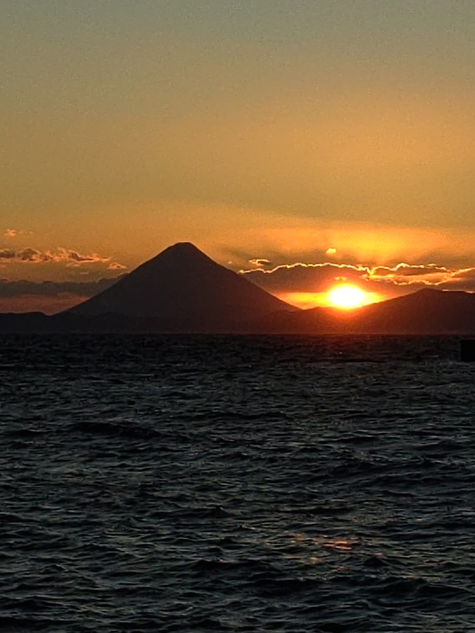 開聞岳の夕焼け🌇