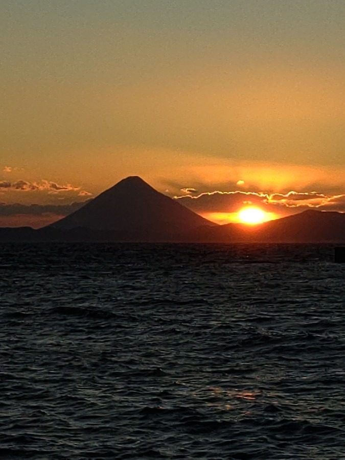 開聞岳の夕焼け🌇