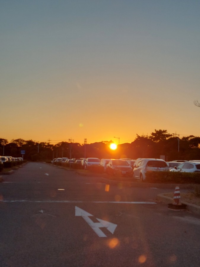 山口宇部空港からの夕焼け