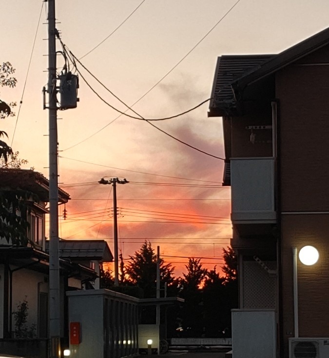 帰宅の夕焼け🌇