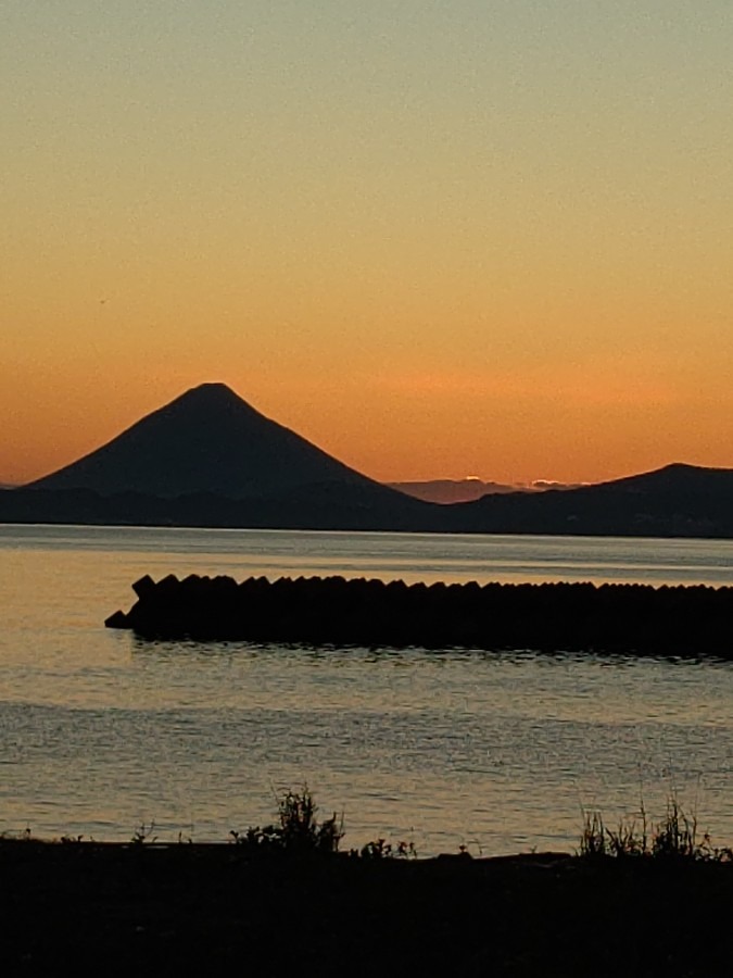 開聞岳の夕焼け🌇