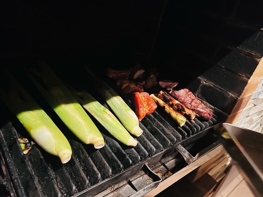 無農薬野菜のバーベキュー