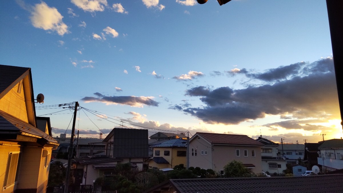 夕暮れの、雲のお遊び❗️