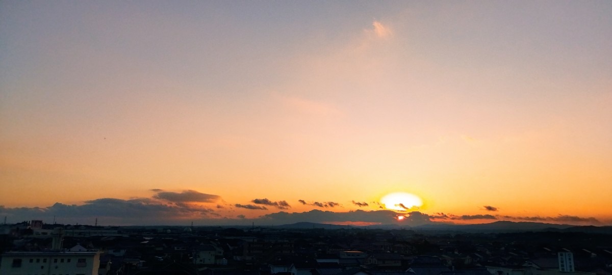 都城市（2022/11/23）綺麗な夕焼け😊↗️（西の空）