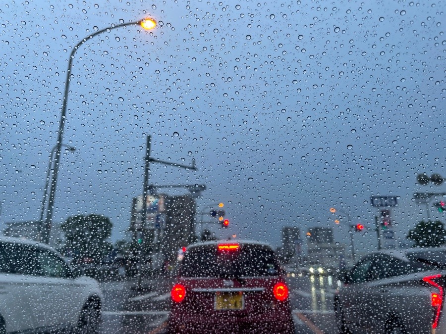 今朝は雨模様🌧😯