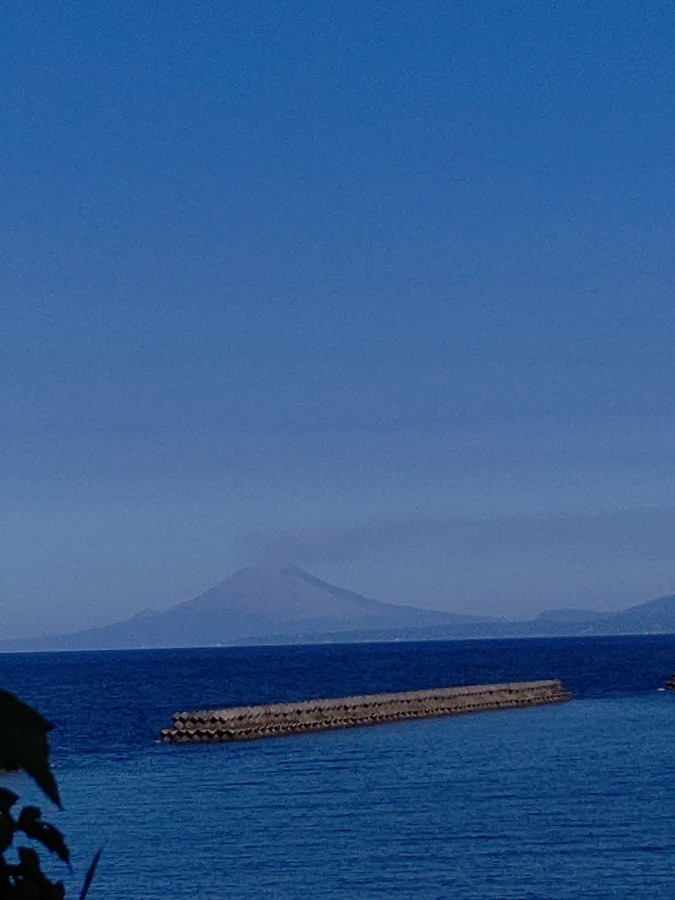 今朝の桜島🌋