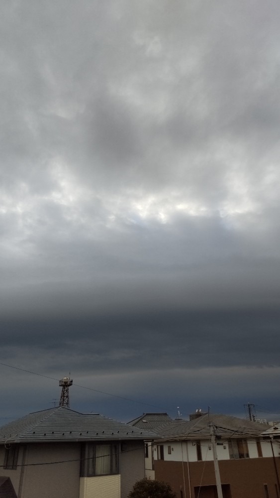 寒さが戻った、曇り空！