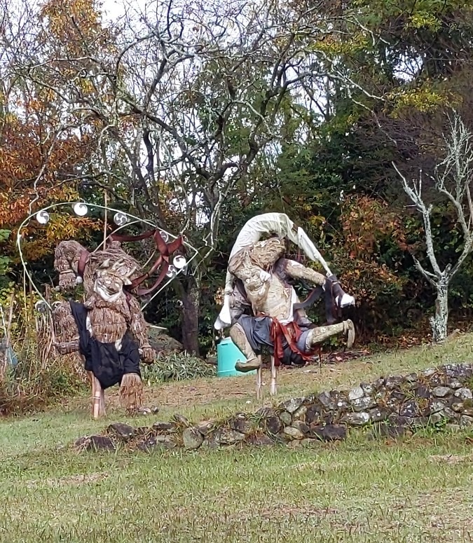 藁で風神雷神…(^^)