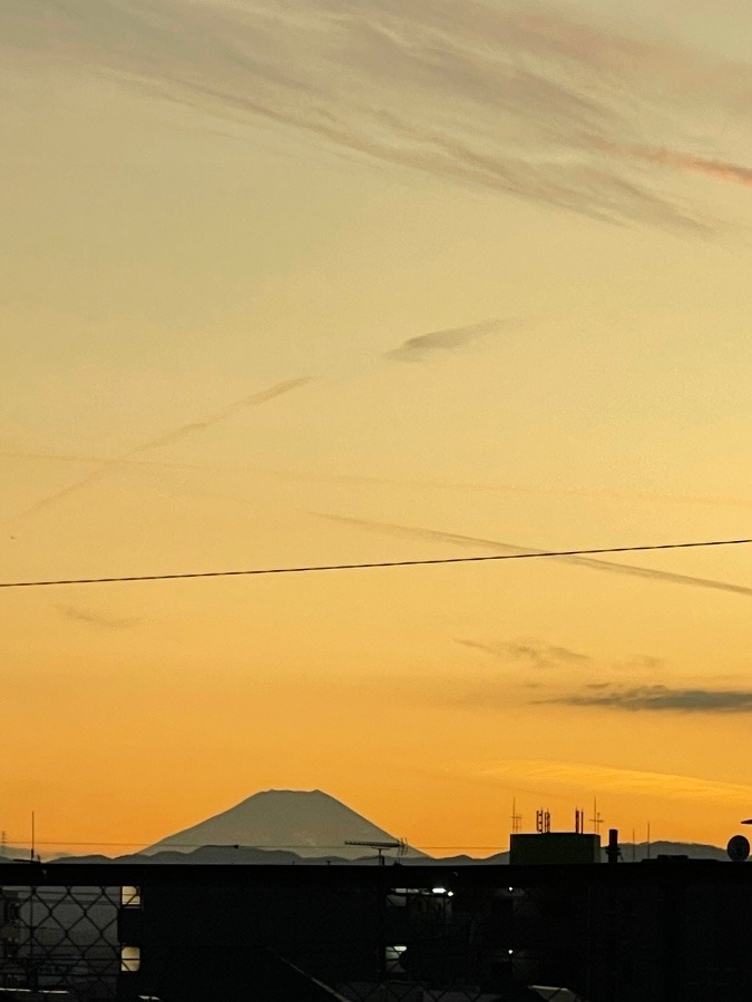 車から見た富士山