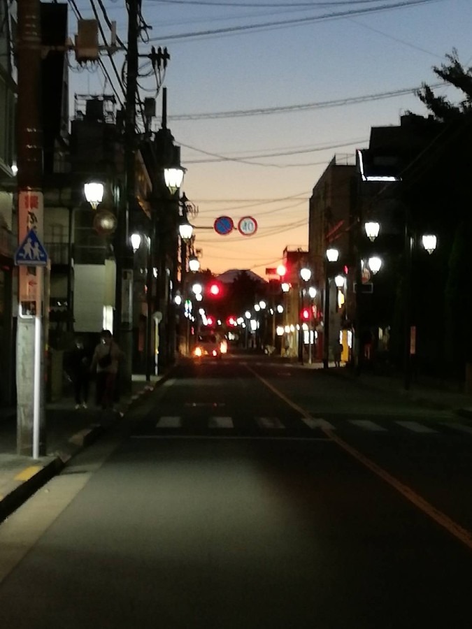 富士見通りの富士山