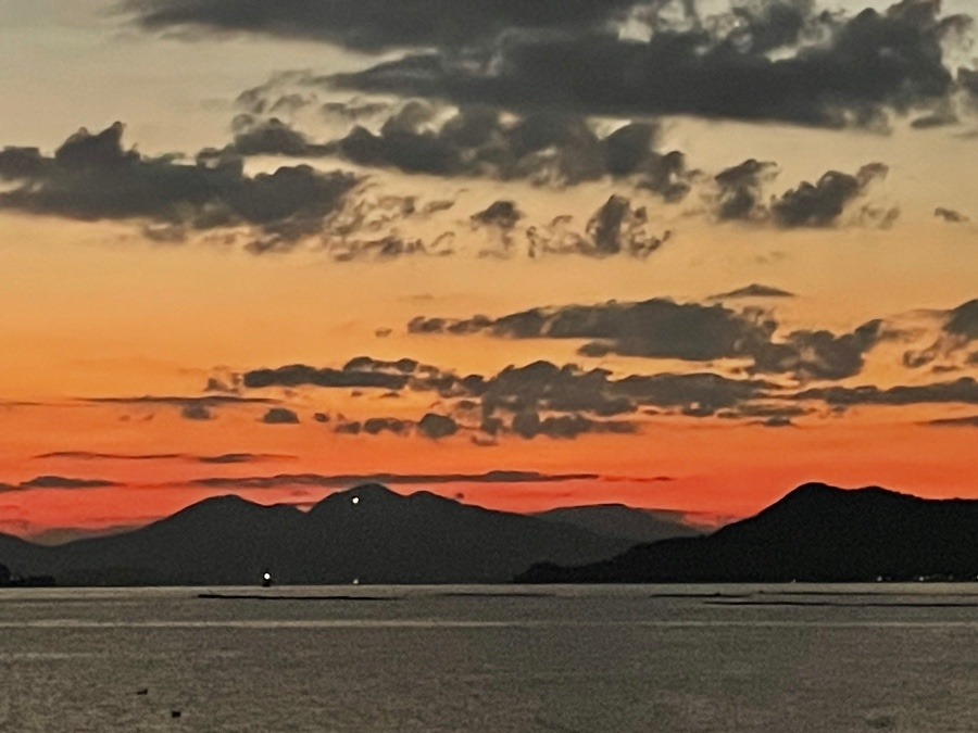 昨日の広島の夕やけ☺️