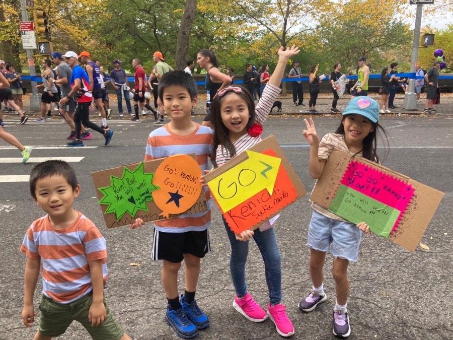 ニューヨークマラソンに子供達の大応援⁉️