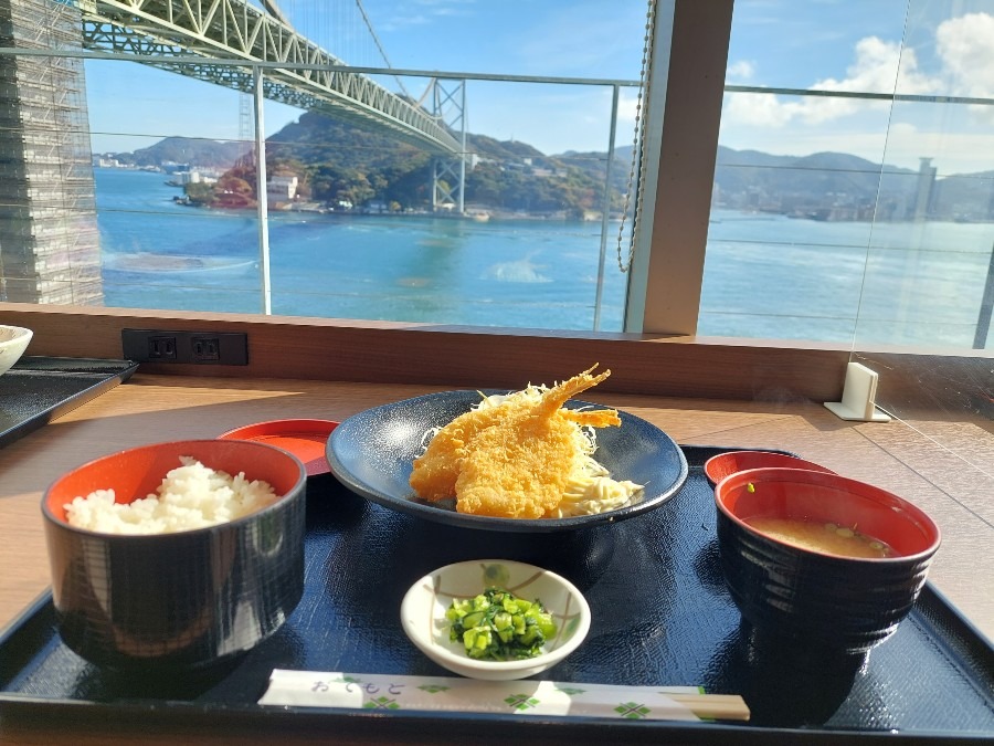 壇之浦PAでふくの天ぷら定食