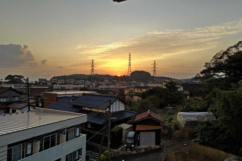 今朝の朝日