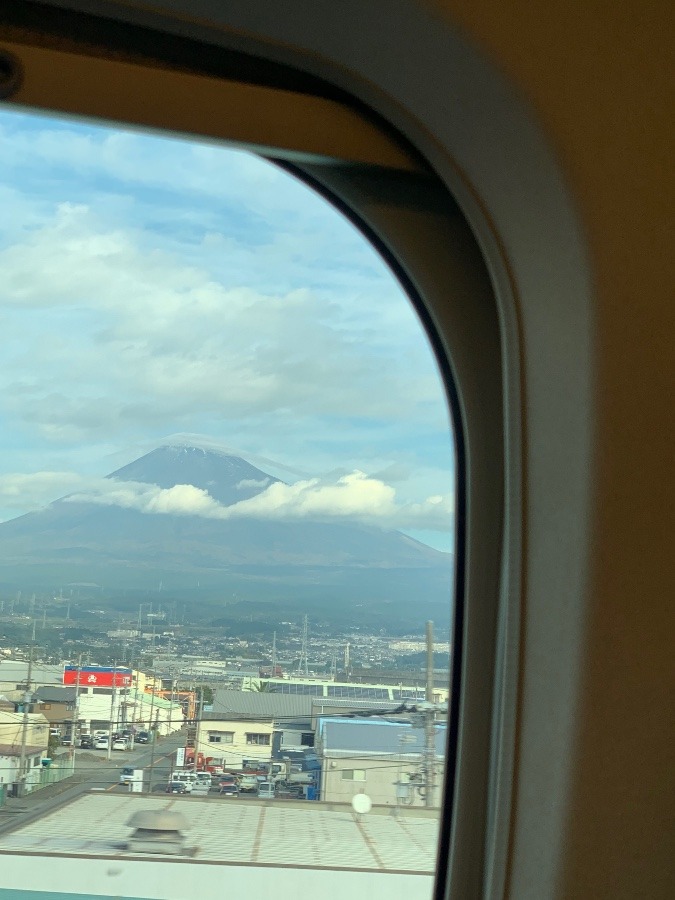 富士山が少しみえた