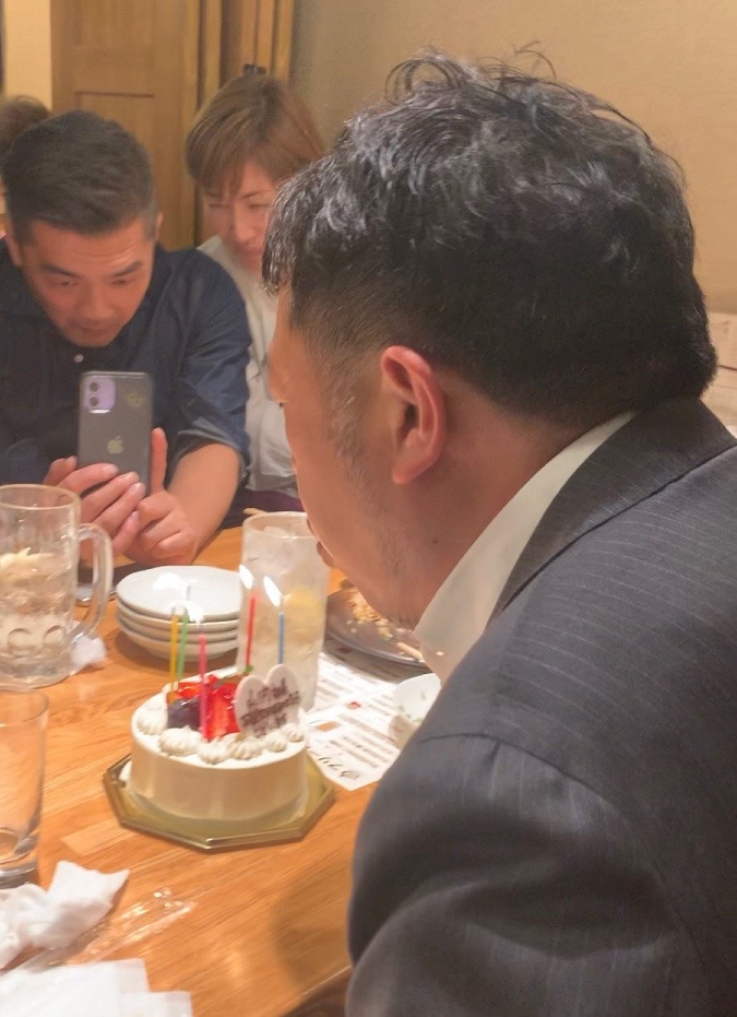 サプライズで、誕生日ケーキ🎂