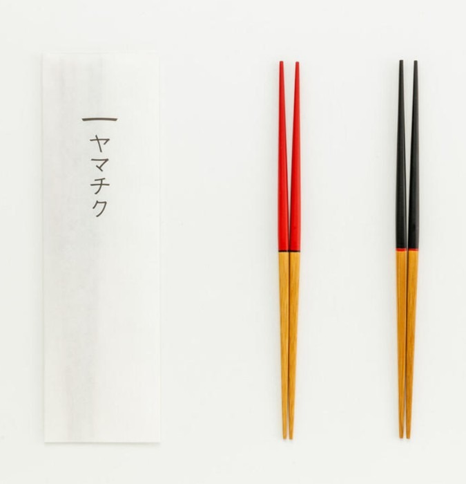 竹の祝い箸 (赤・黒2膳セット)