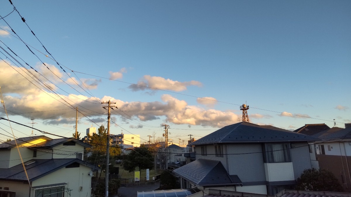 12/8  16時の夕日です。わ～！