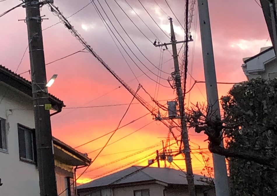 本日の夕焼け