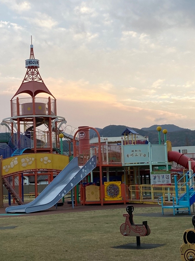 昨日の豊後高田昭和の町の公園