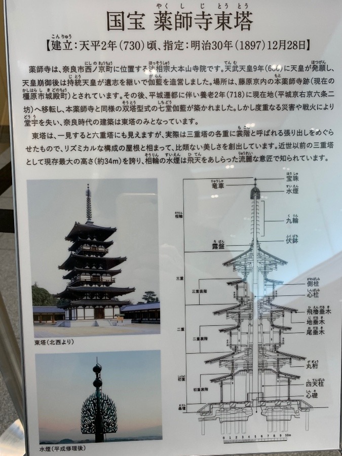 国宝　薬師寺東塔の修復❣️