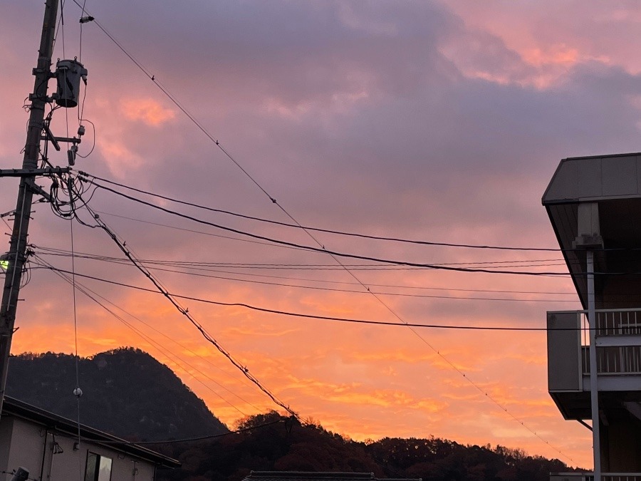 今日の広島の朝焼け🥰
