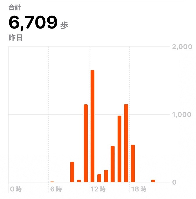 6709歩　ウォーキング12/1