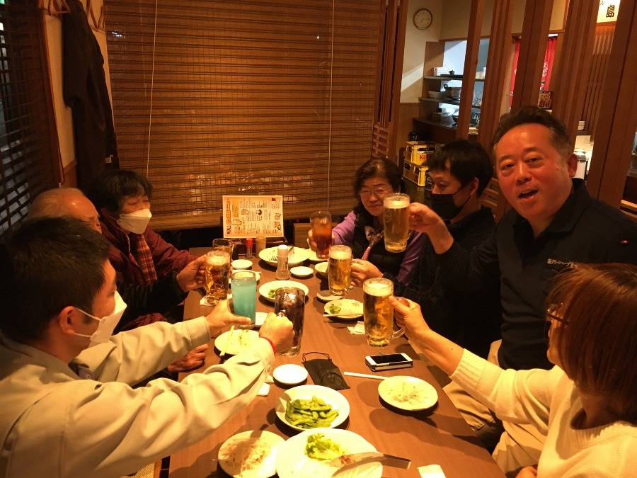 ⭕️忘年会、乾杯‼️(^○^)