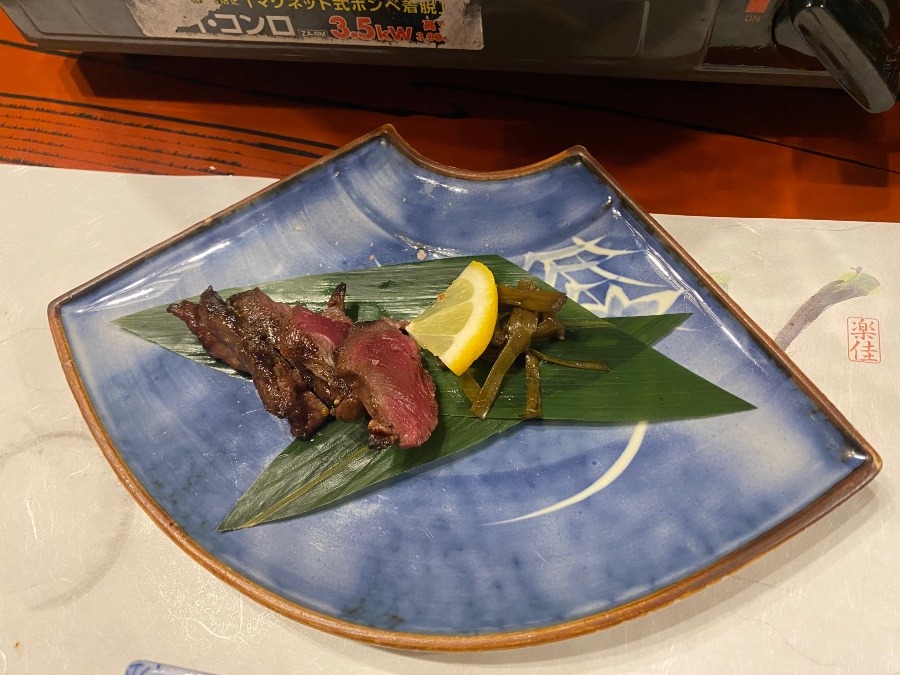 鹿肉の炙り