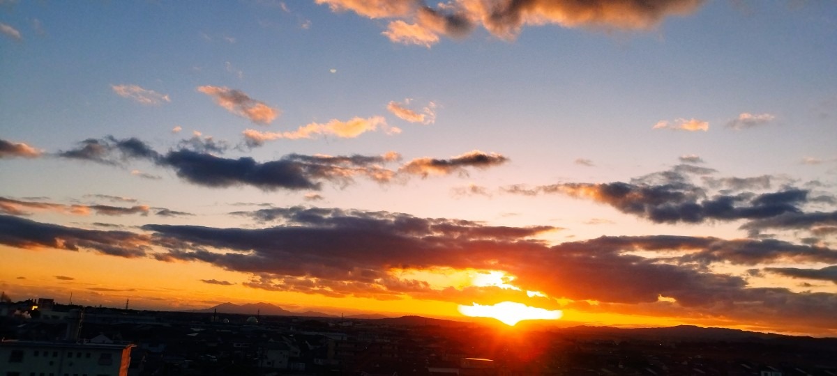 都城市（2022/12/14）今日の夕焼け😊↗️（西の空）