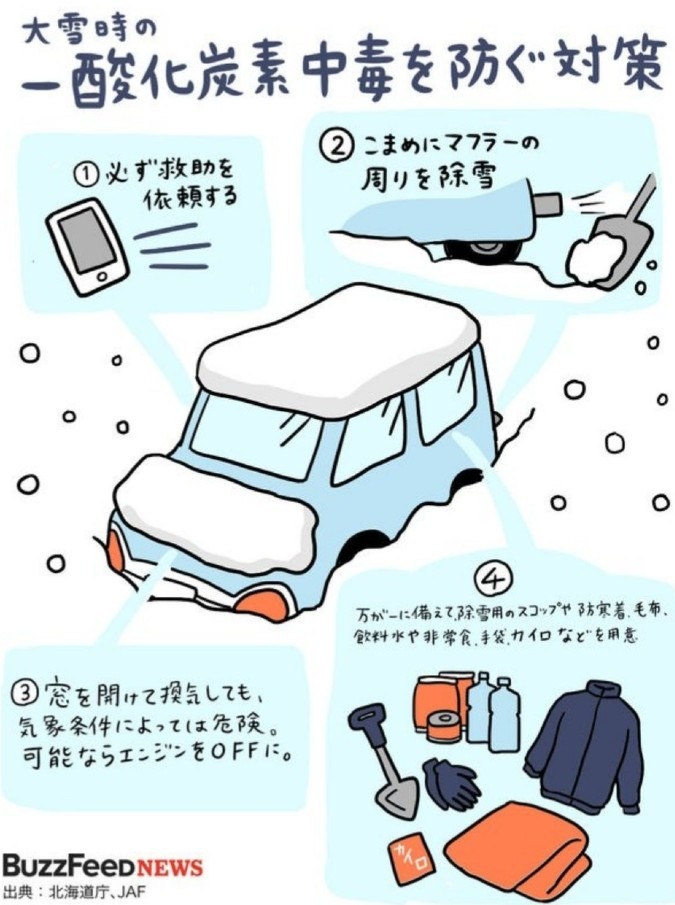 😱大雪で車が立ち往生したら①