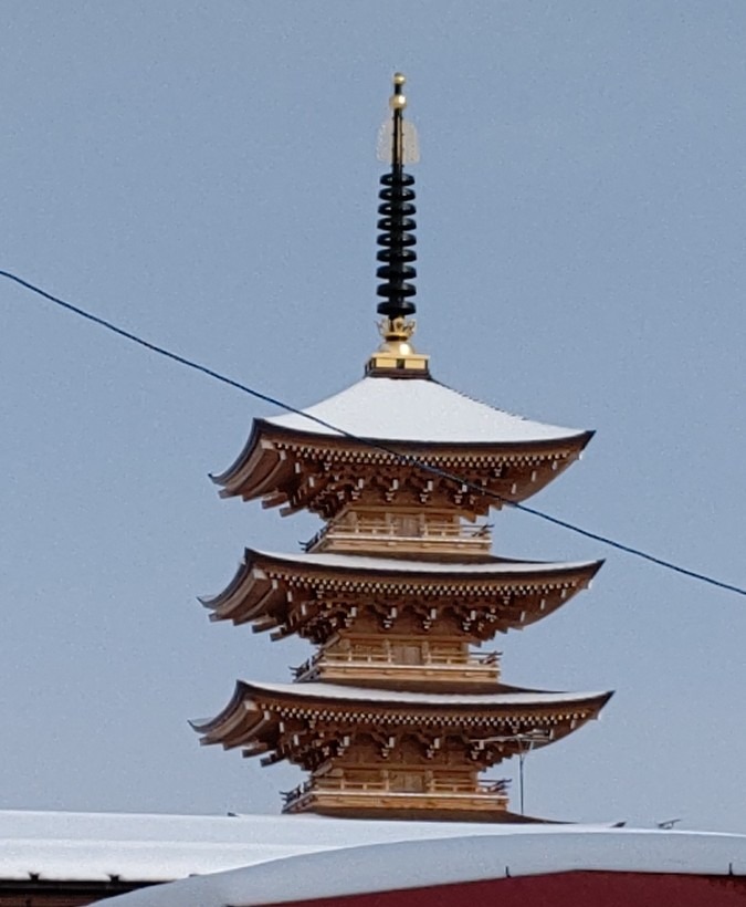 今朝の五重の塔 🏯❣️