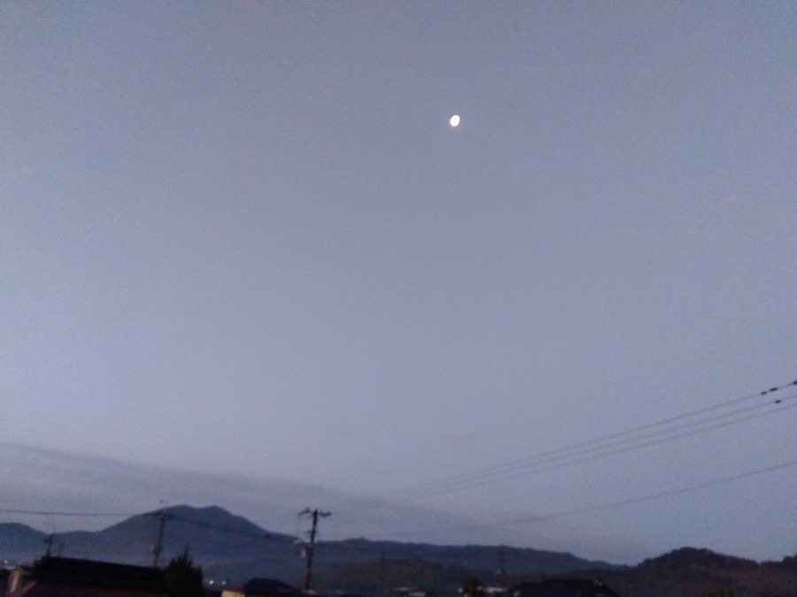 1/12  今日の西空　月が見えます