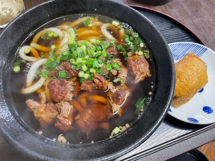 肉肉小うどん＆いなり😊