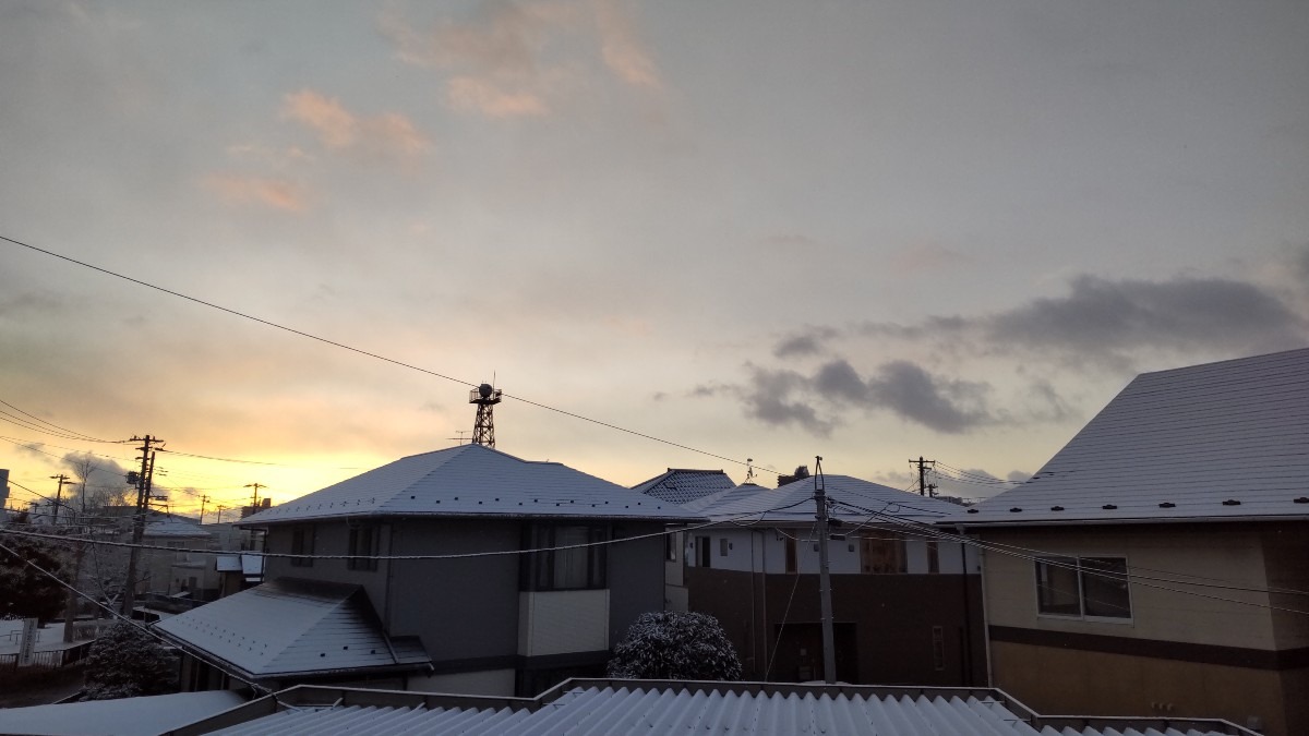 今季初めての、積雪です❗️