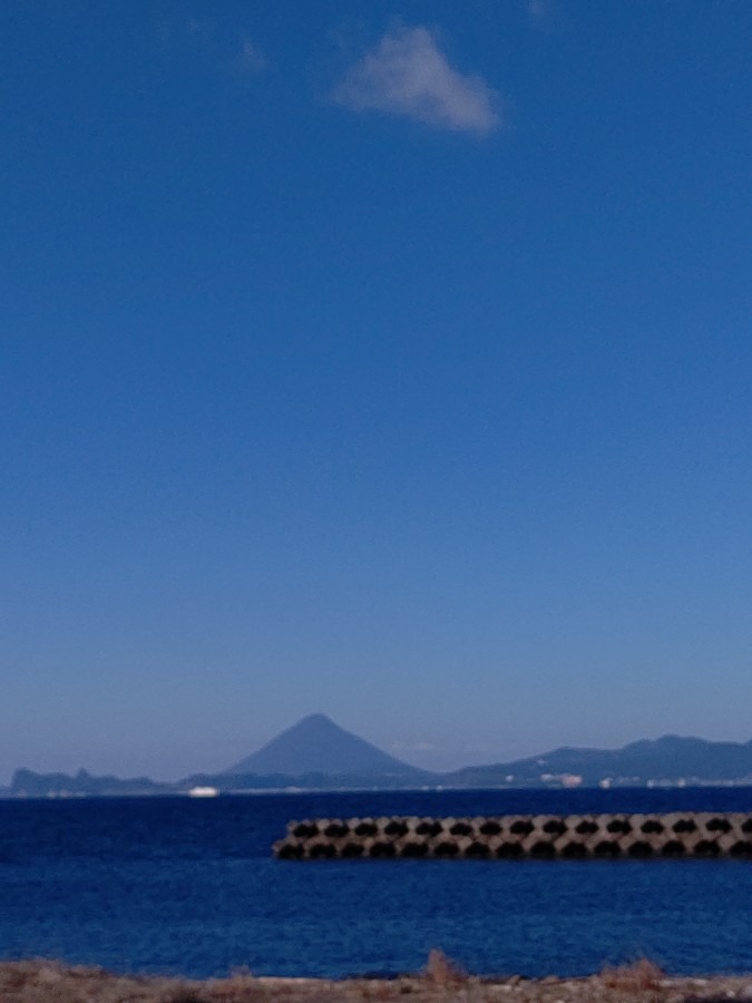 朝の開聞岳☀️