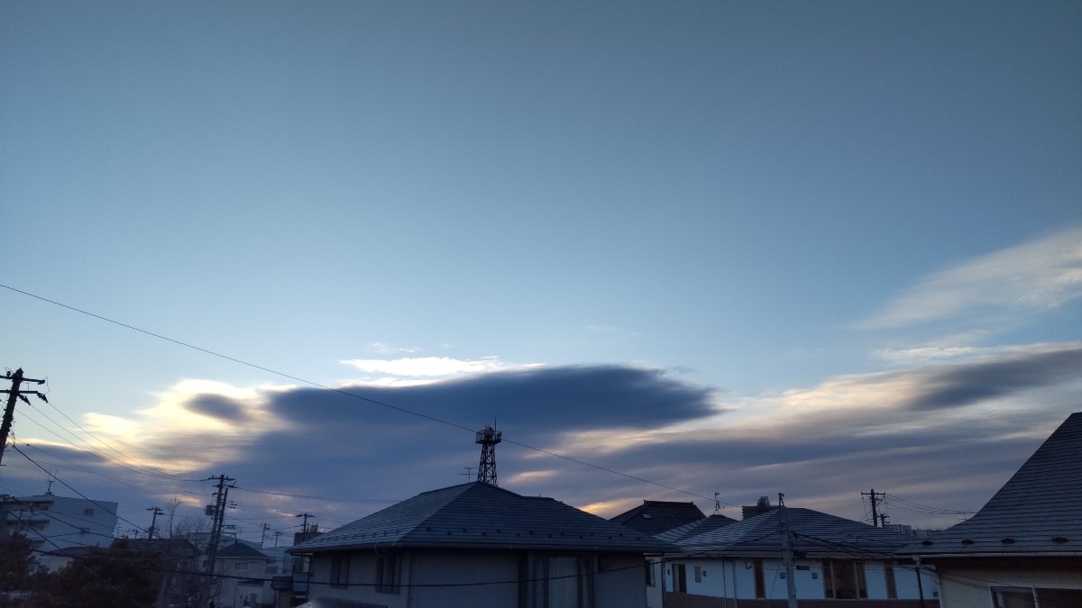 雲厚め、気温高く、暖かな日です。