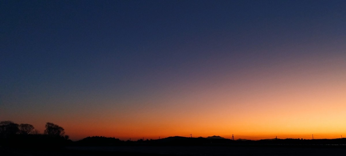 都城市（2023/1/8）今日の夕焼け😊↗️（西の空）