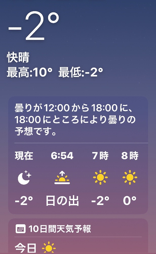 今朝の天気❣️