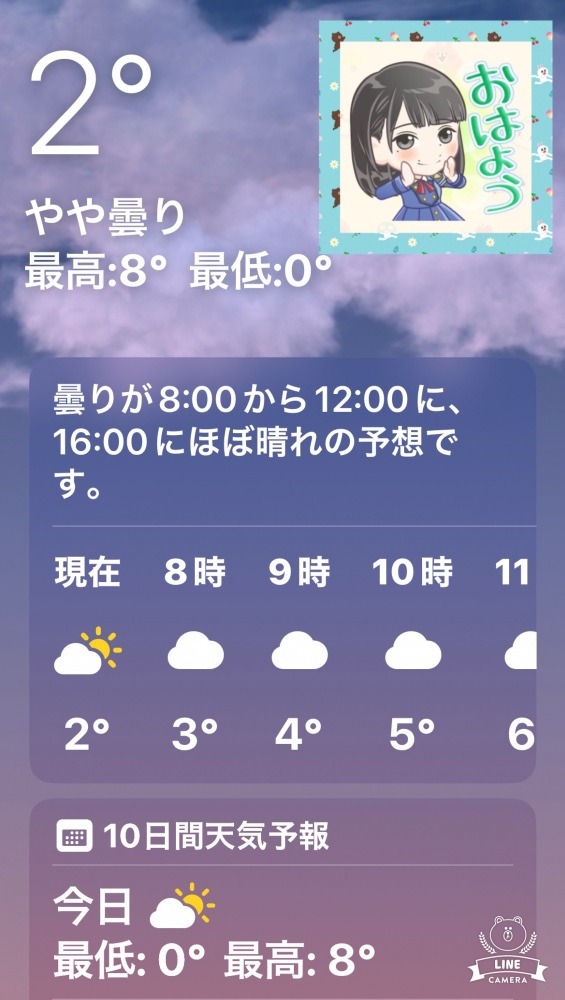 今朝の天気❣️